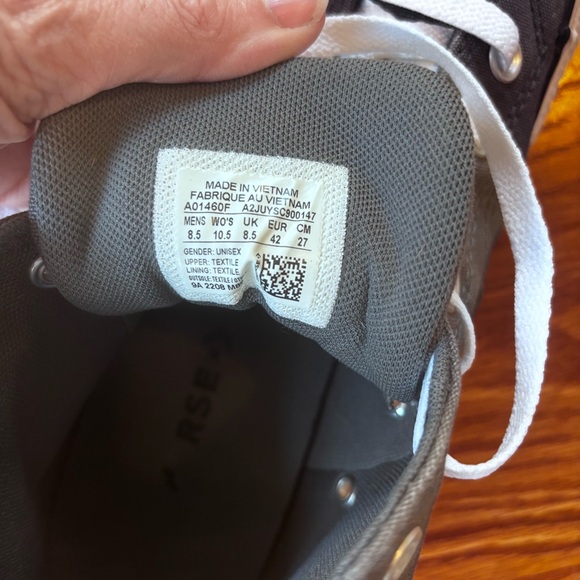 Converse Chuck Taylor All Star Gray Malden Unisex Mid Top Sneaker Size 8.5/10.5 - Picture 8 of 8